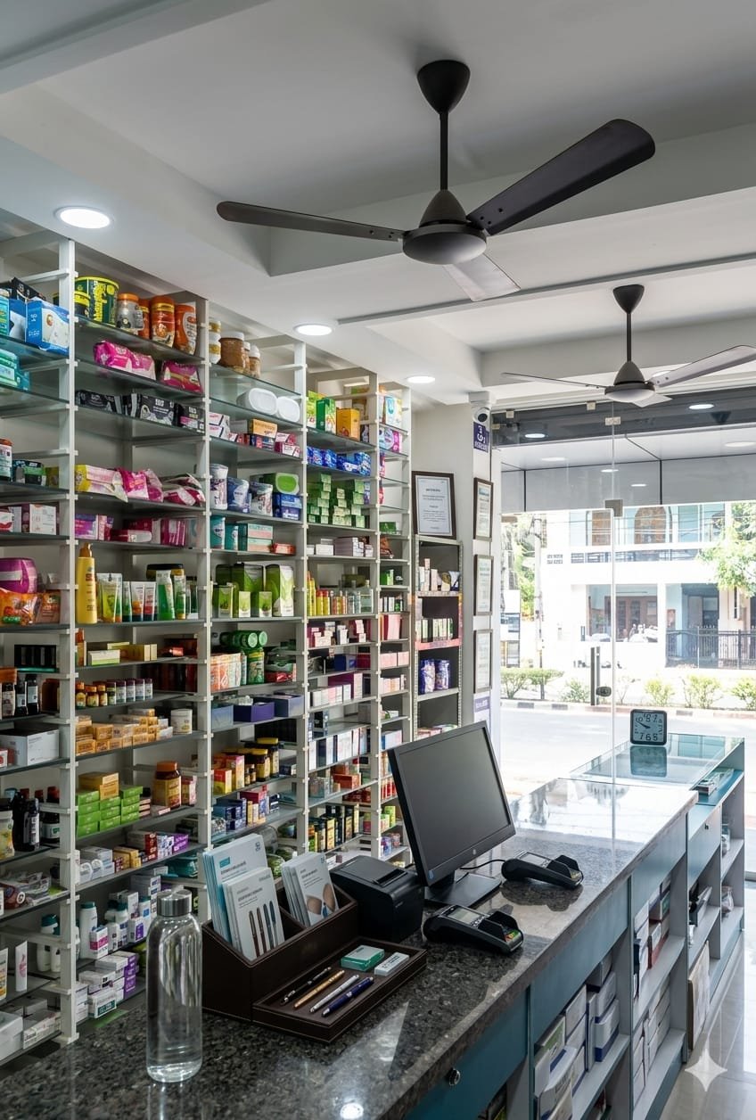 Inside Tara Medicos pharmacy, Kota